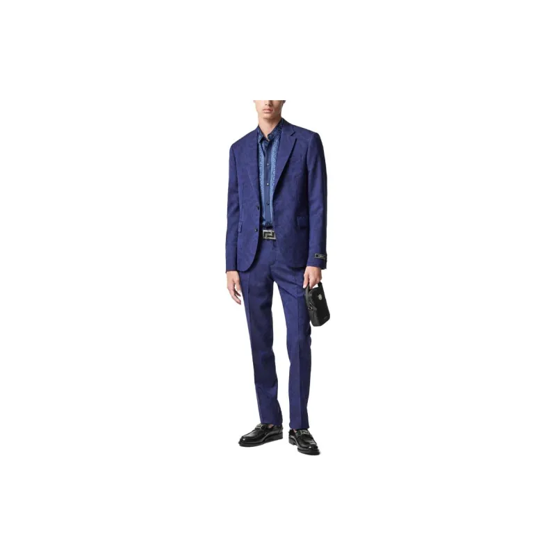 VERSACE Barocco Pattern Single Breasted Tailored Blazer-1