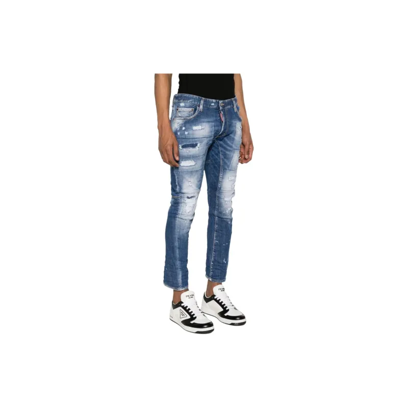 DSQUARED 2 Distressed Tidy Biker Jeans-5