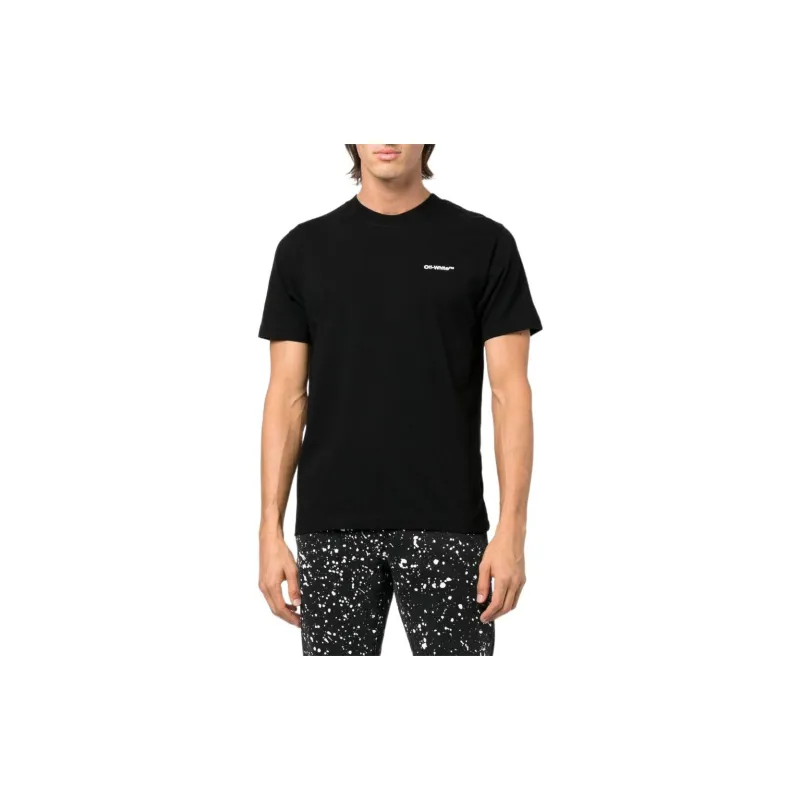 OFF WHITE Wave Outline Diagonal Slim T Shirt-1