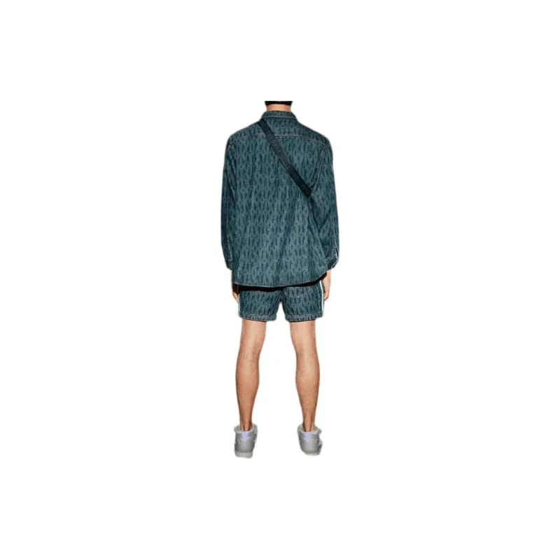 Adidas Ivy Park Monogram Denim Shirt All Gender-4