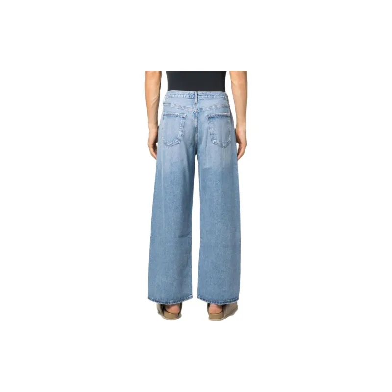 AGOLDE Mid-Rise Straight Hem Jeans-2