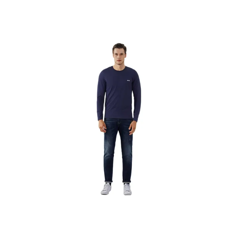HUGO BOSS Logo embroidered T shirt-9