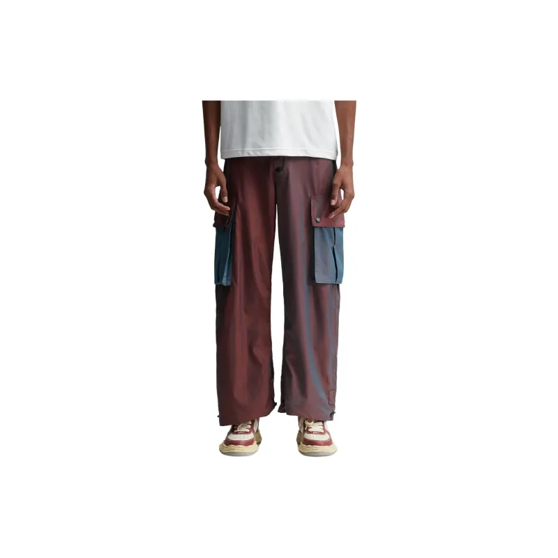 FRIED RICE Casual Pants Unisex Dark Red-2