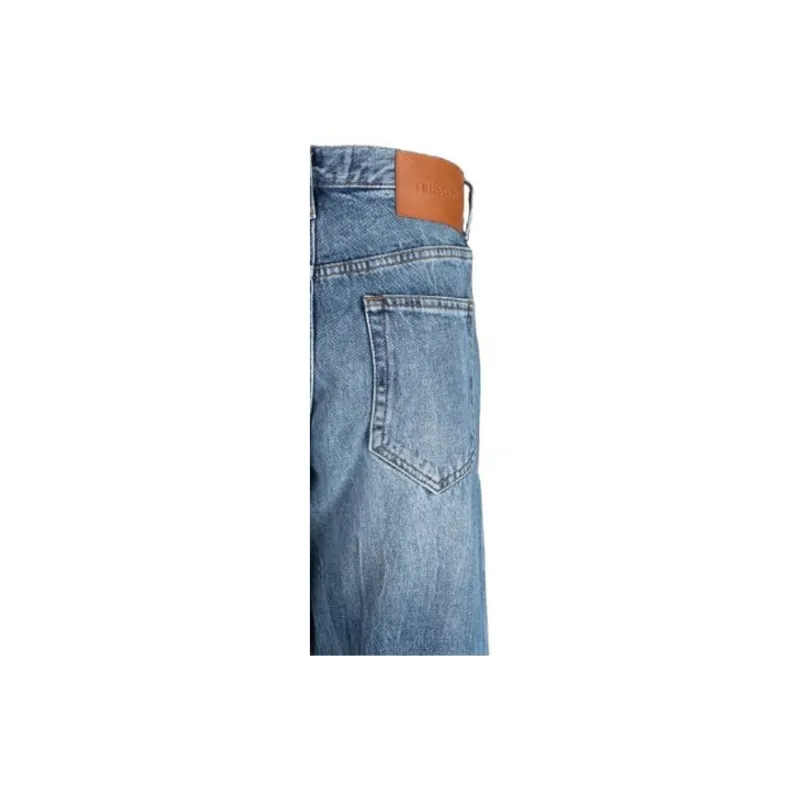 TRUSSARDI Logo-patch Straight-leg Jeans-4