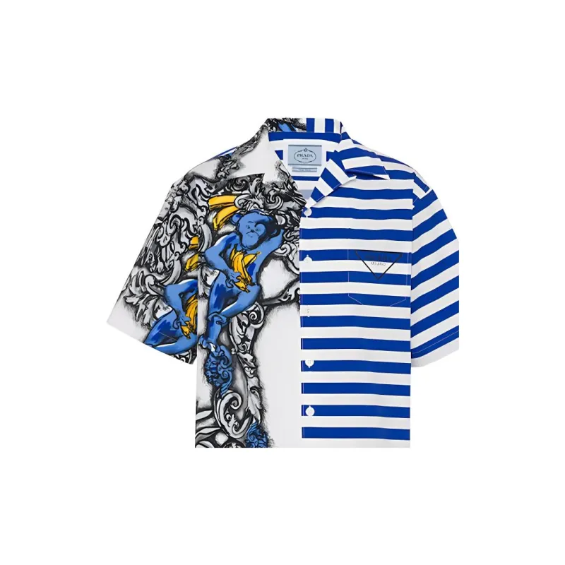 PRADA Shirts Men Blue-4