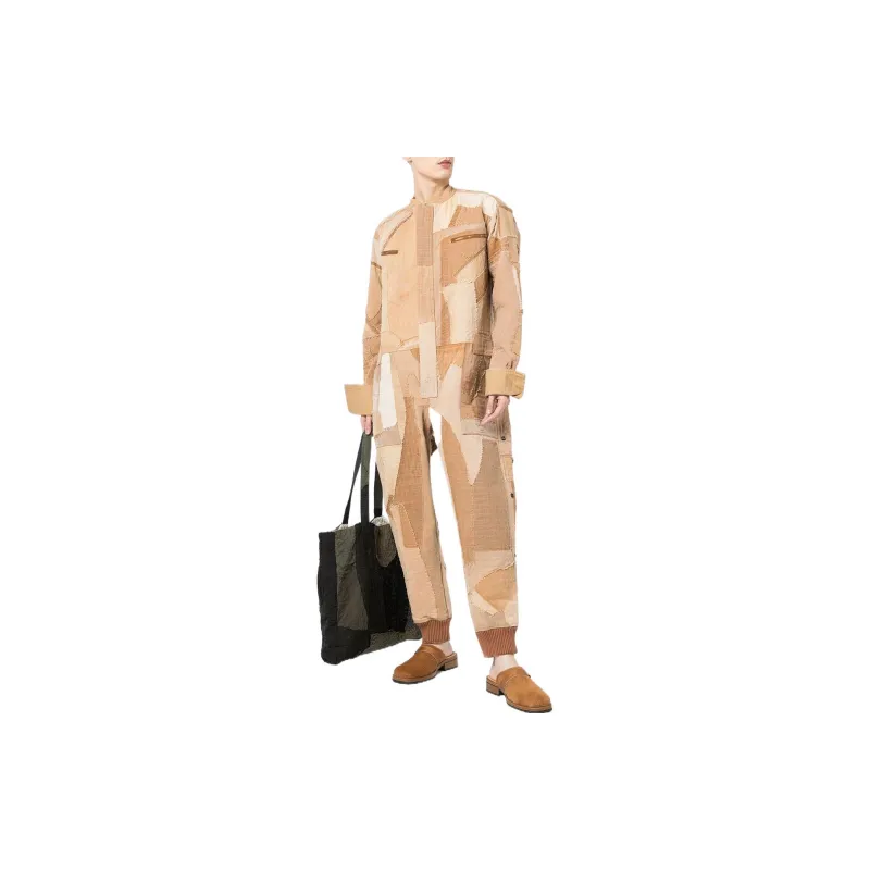 GREG LAUREN Patchwork-effect Jumpsuit-1