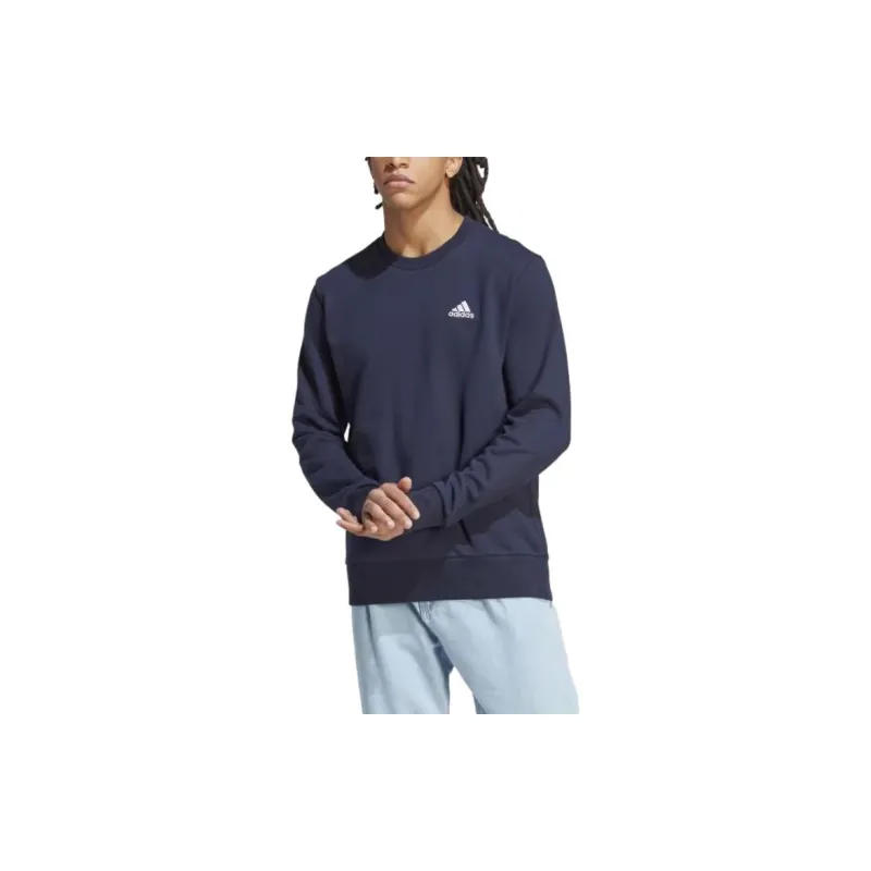 Adidas Essential French Terry Embroidered Small Logo Sweatshirt Sweatshirt Men's Dark Blue-1