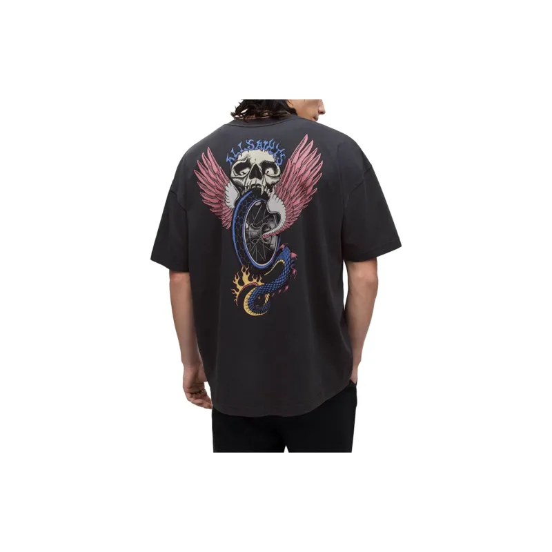 ALLSAINTS T-Shirts Men Washed Black-2