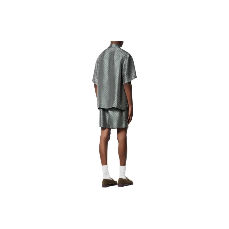 LOUIS VUITTON Drawstring Jacquard Silk Blend Shorts-2
