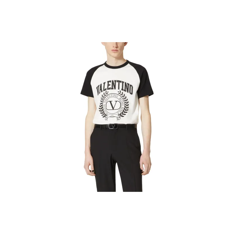 Valentino Logo Printed Crewneck T Shirt-2