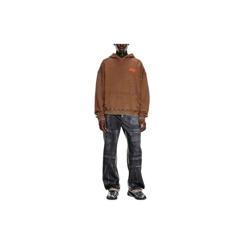DIESEL Puff Print Logo Marbled Hoodie-1