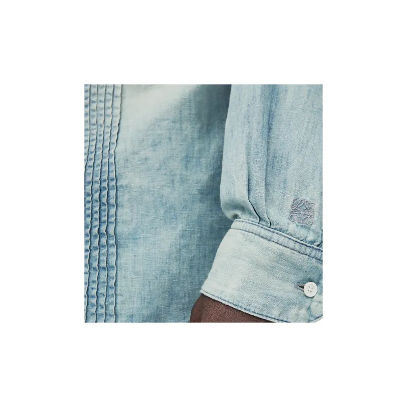 LOEWE FW24 Shirt Men's Bleached Indigo-4