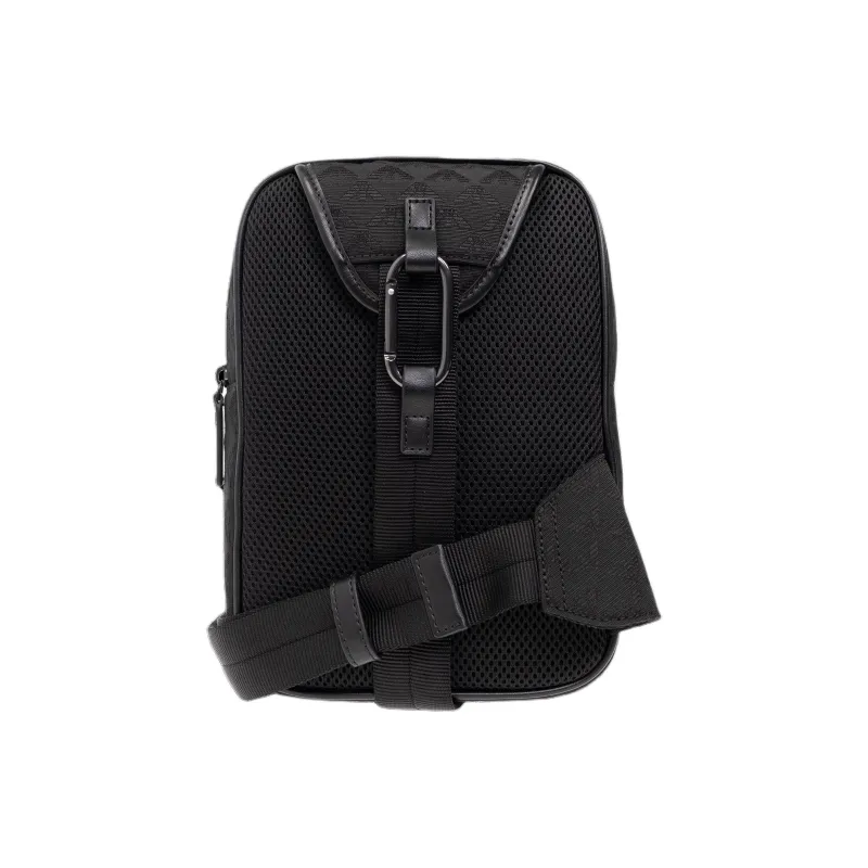 EMPORIO ARMANI Nylon Sling Bag, Shoulder Bag Men's Black-3