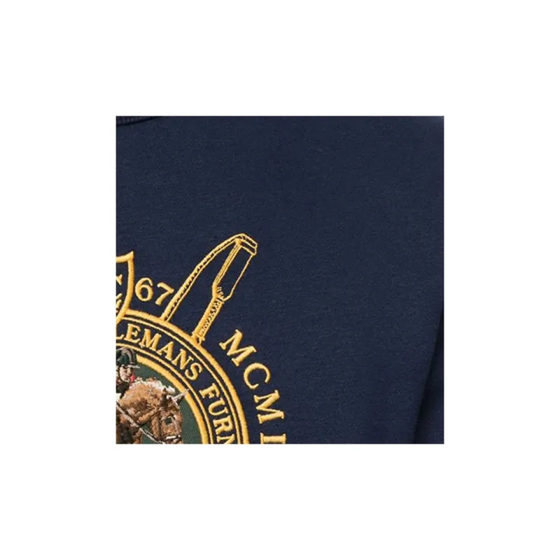 Polo Ralph Lauren FW21 Men Embroidered Fleece Round Neck Pullover Blue-5