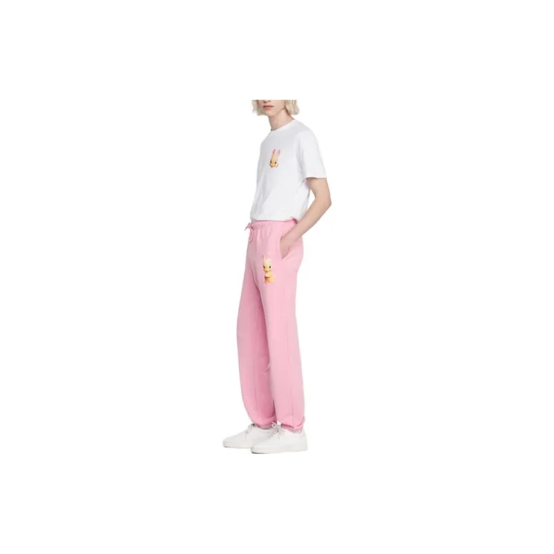 Sandro Knitted Sweatpants Unisex Pink-2