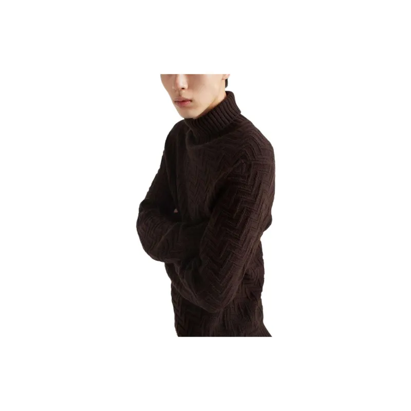 PRADA Wool And Cashmere Turtleneck Sweater-3