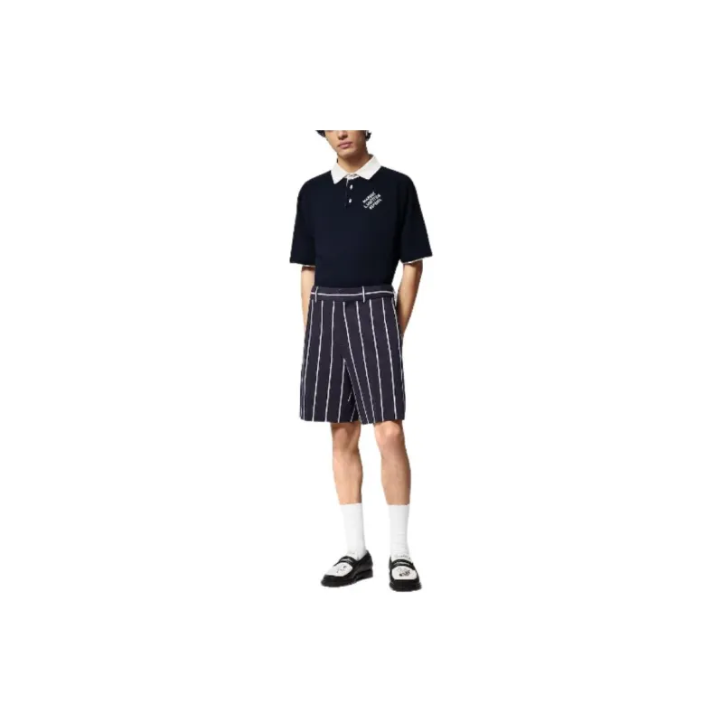 LOUIS VUITTON Embroidered Short Sleeved Cotton Blend Polo Shirt-2
