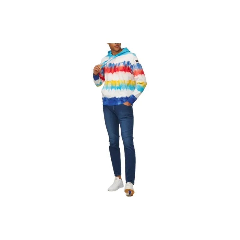 Paul & Shark Tie dye Cotton Drawstring Hoodie-1
