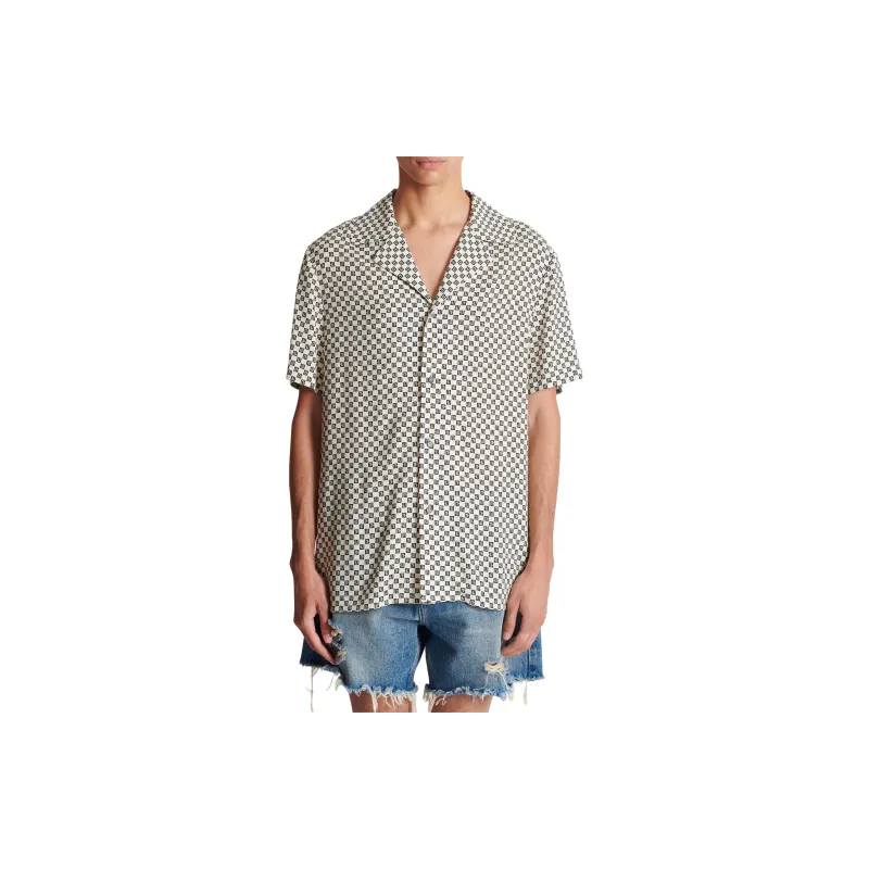 BALMAIN Mini Monogram Short Sleeve Shirt-4