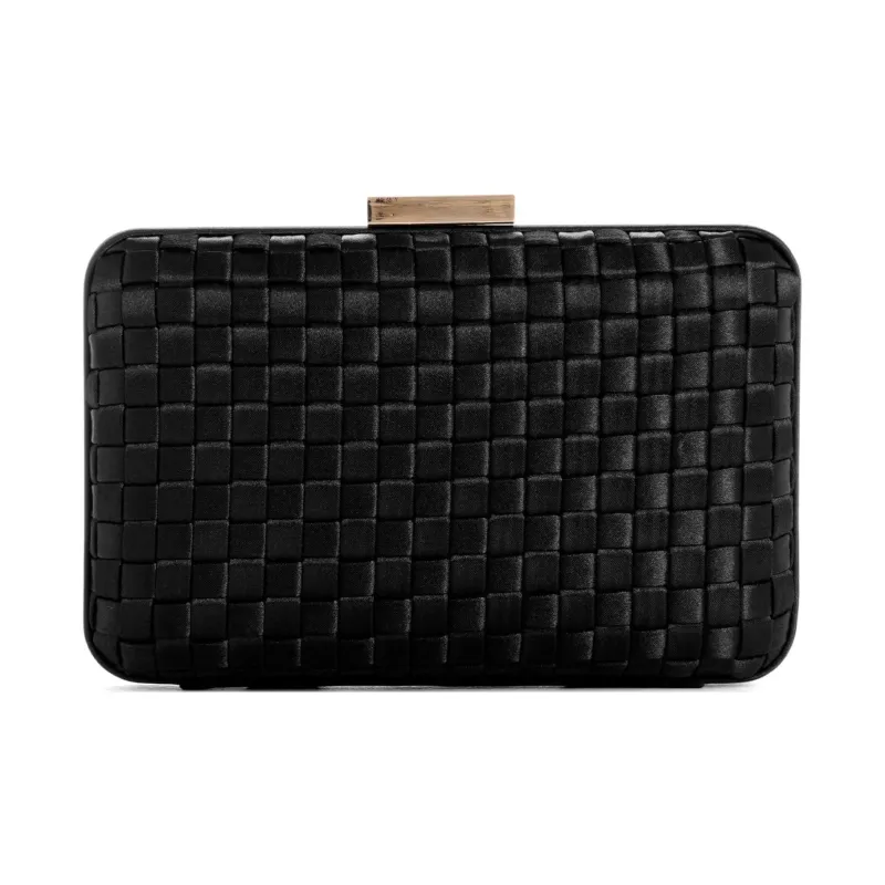 GUESS Satin One Shoulder Crossbody Clutches Women's Black-2