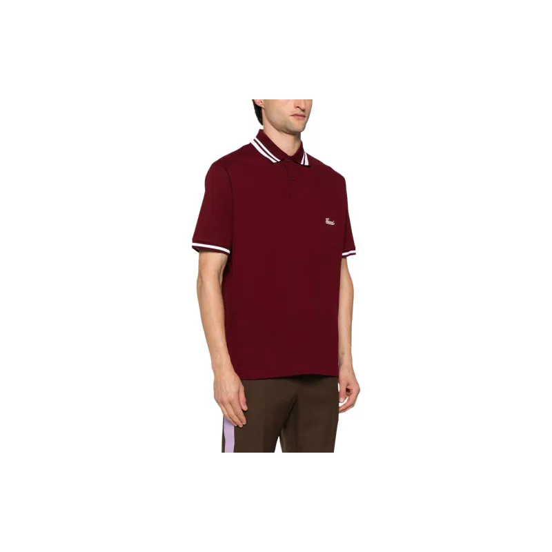 GUCCI SS24 Polo Shirt Men's Burgundy-2
