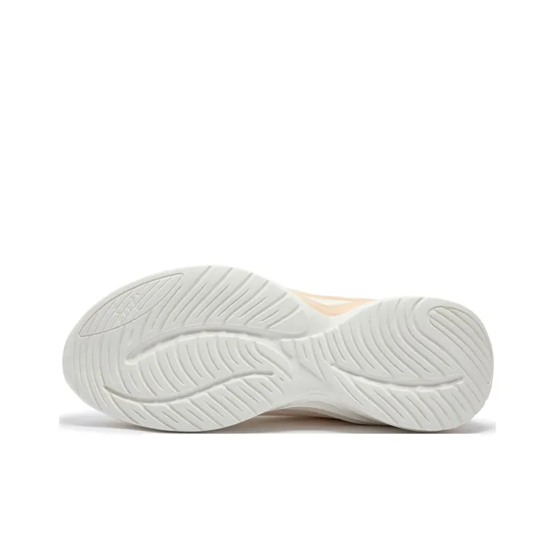 361° Anti Slip Wear Resistant Low Top Casual Running Shoes Women's White Orange-4