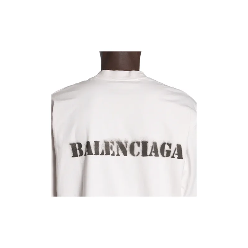 Balenciaga SS24 T Shirt Loose Fit Style Men's White-5