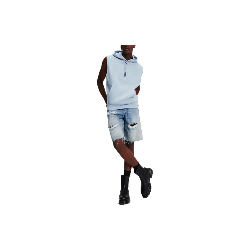KARL LAGERFELD / Karl Lagerfeld Jeans Monogram embroidered Sleeveless Hoodie-1