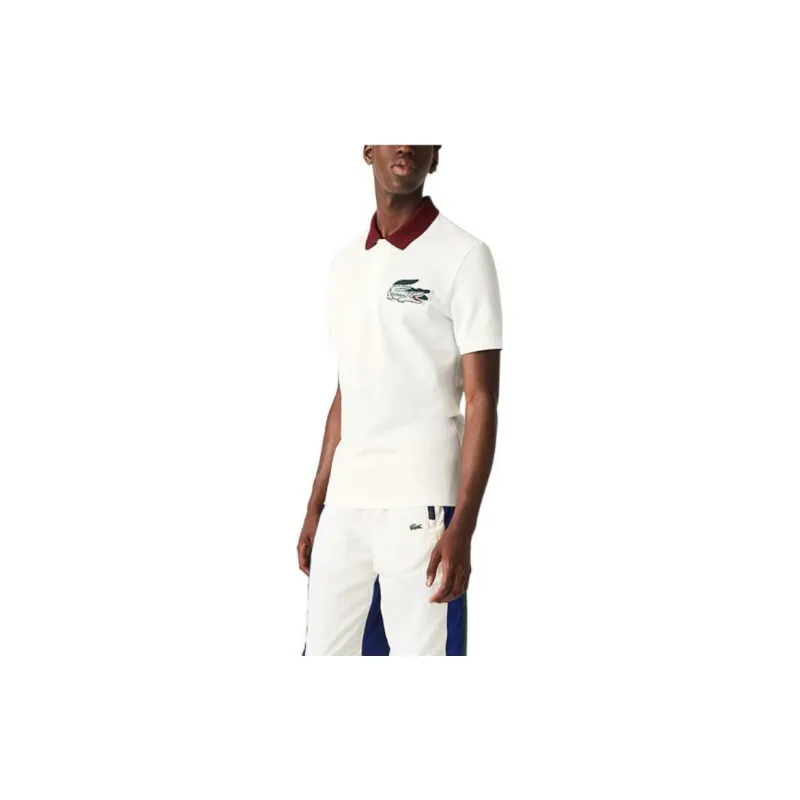 LACOSTE Polo Shirts Men White-3