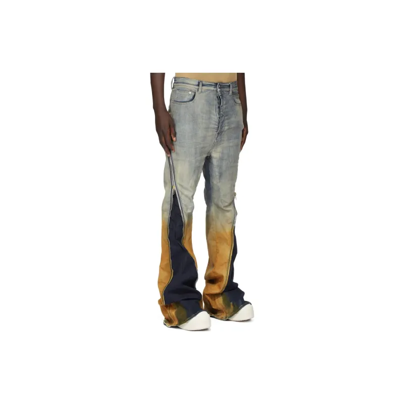 Rick Owens DRKSHDW SS24 Jeans Men's Sky Blue/Gradient Orange-3