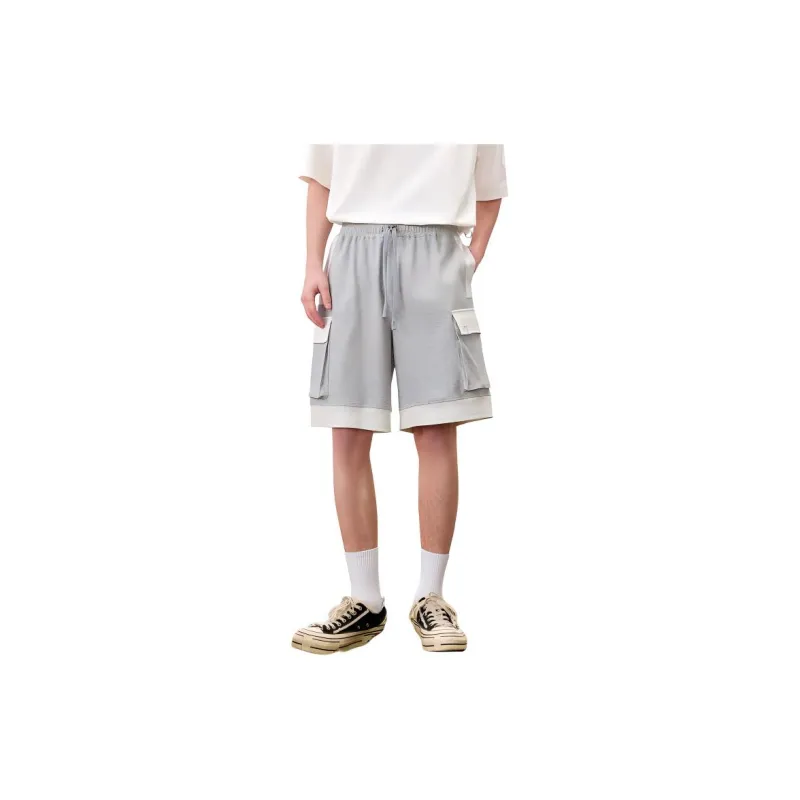 Bosieagender Casual Shorts Unisex Heather Gray-1