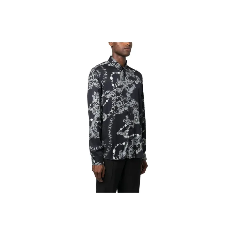 VERSACE JEANS COUTURE Chain Couture Printed Button Up Shirt-3
