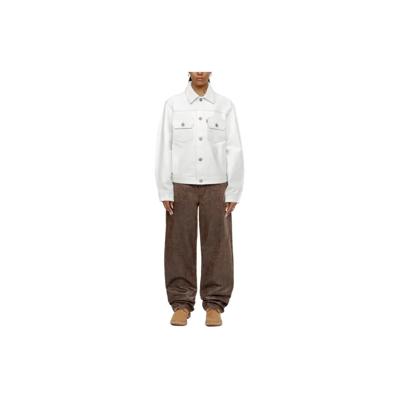 Stussy X Levi's Leather Trucker Jacket-2