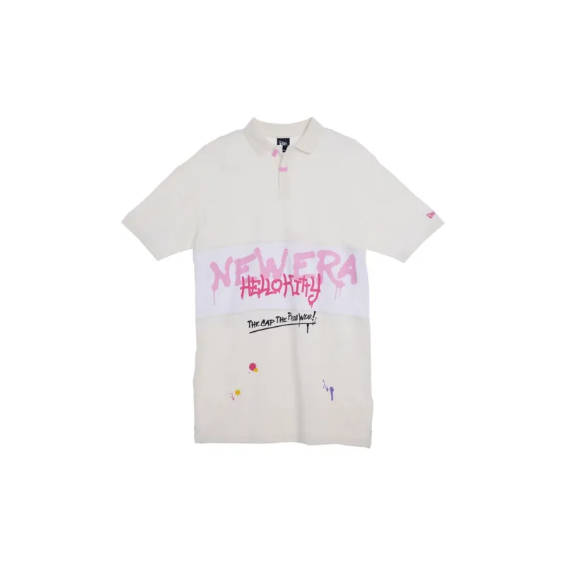 New Era Straight Fit Fitted Long Print Short Sleeved White T Shirt Unisex-2