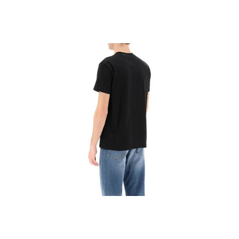 Valentino Untitled Stud Crewneck T Shirt-2