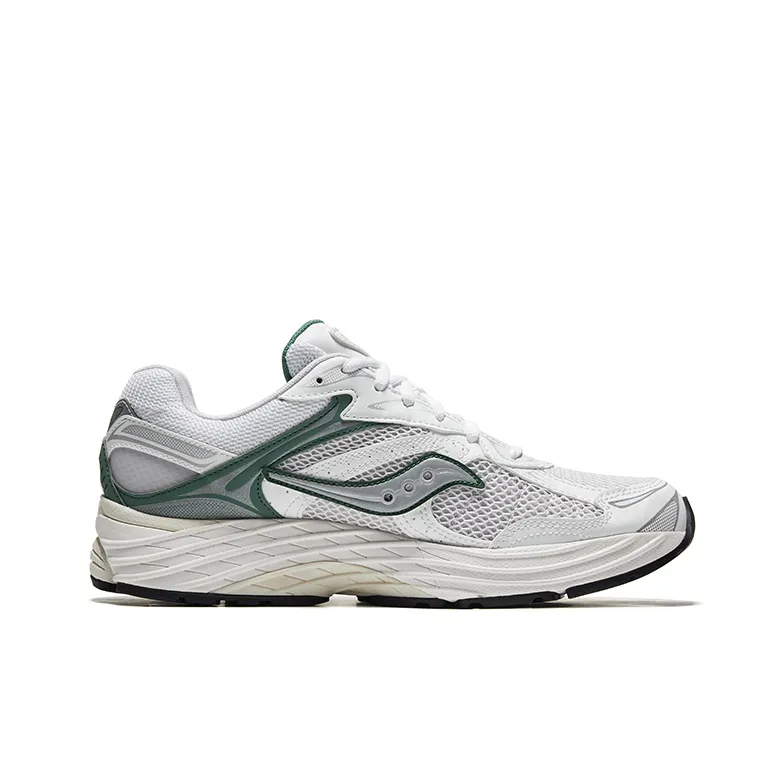 Saucony Wear Resistant Slip Resistant Low Top Running Shoes Unisex White Light Green-1
