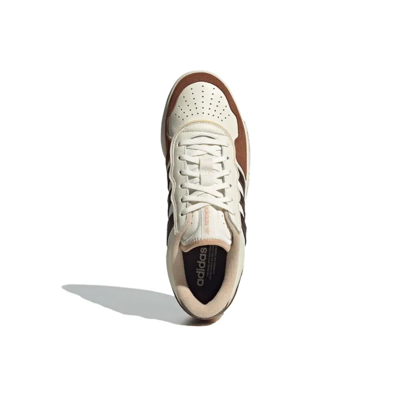 Adidas Originals Courtic Anti Slip Wear Resistant Low Top Skateboard Shoes Unisex White Brown-4