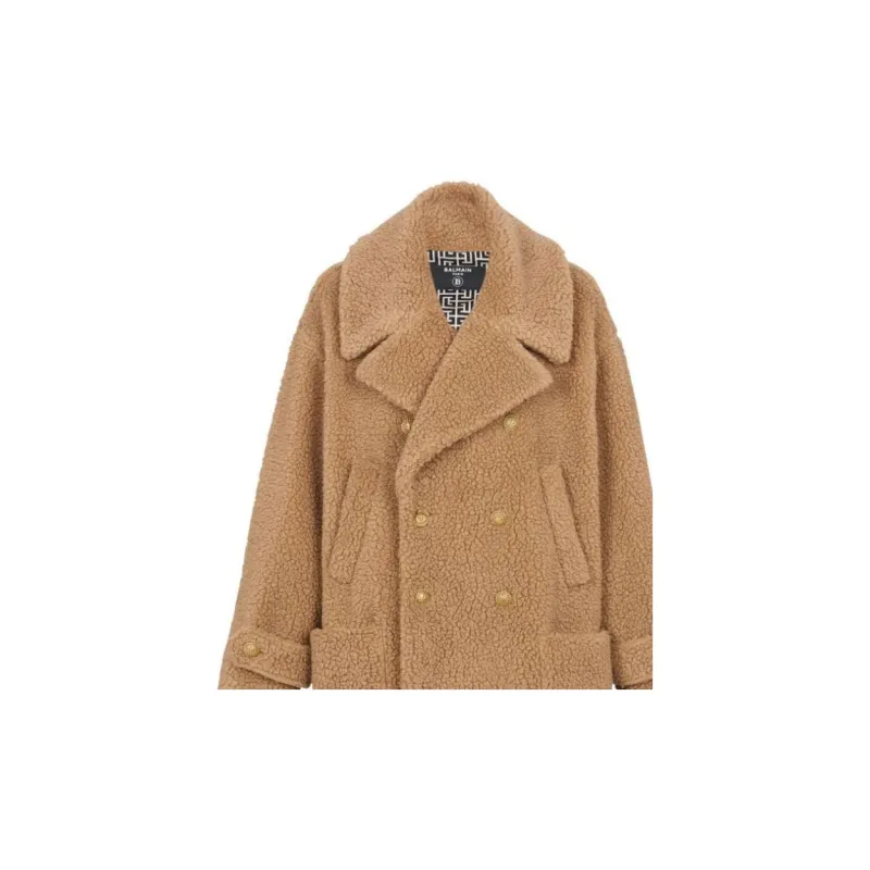BALMAIN Long Double-Breasted Buttoned Coat-6