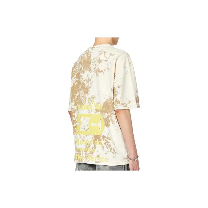 DIESEL T-Shirts Men Yellow-3