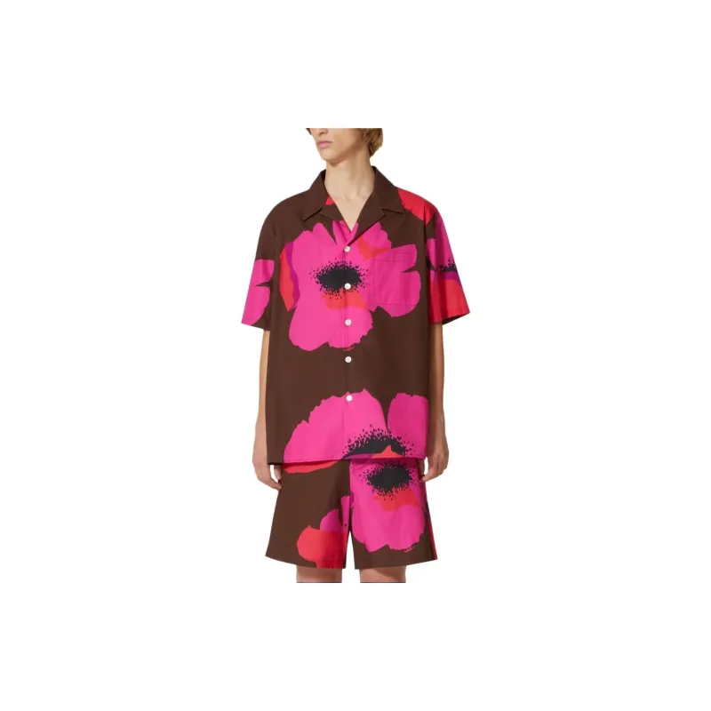 Valentino Floral Printed Short Sleeved Shirt-2