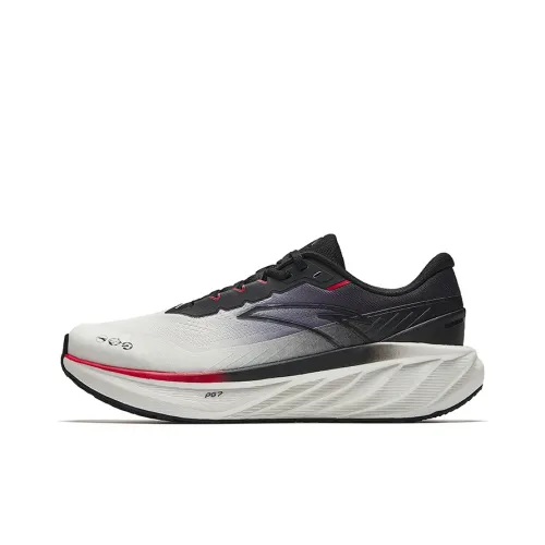 Anta Cushioned Slip Resistant Low Top Casual Running Shoes Men's White Black