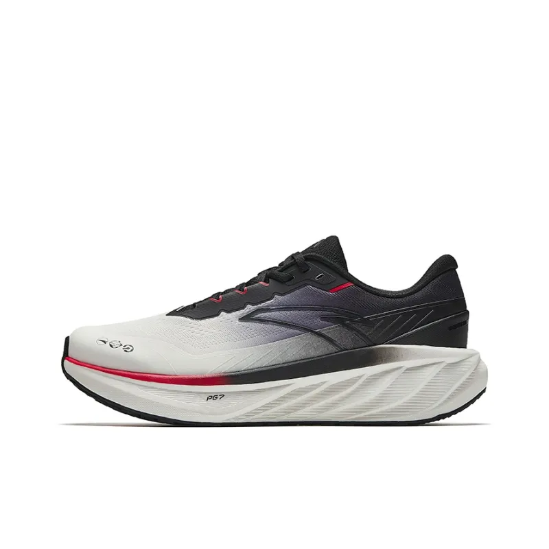 Anta Cushioned Slip Resistant Low Top Casual Running Shoes Men's White Black-0