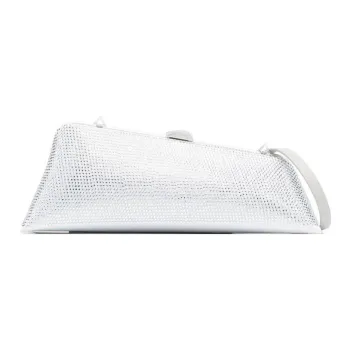The Attico Calfskin Clutch Women's Silver