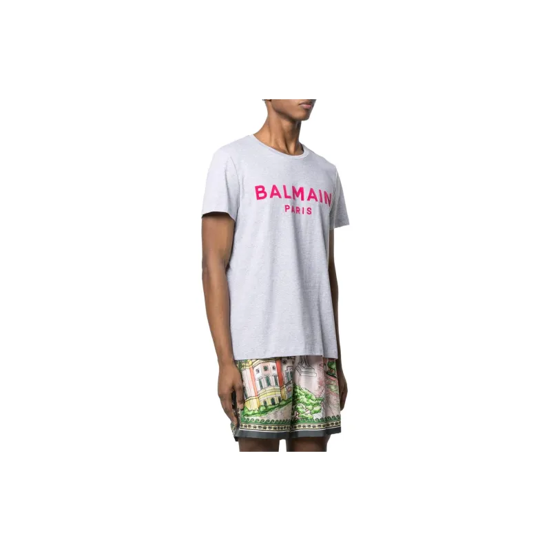 BALMAIN T-Shirts Men Gray-1