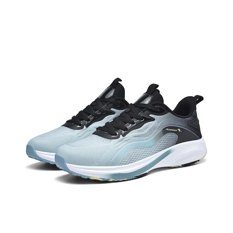 Cindiress Running Shoes Men Low Top Black/Green/Cyan-2