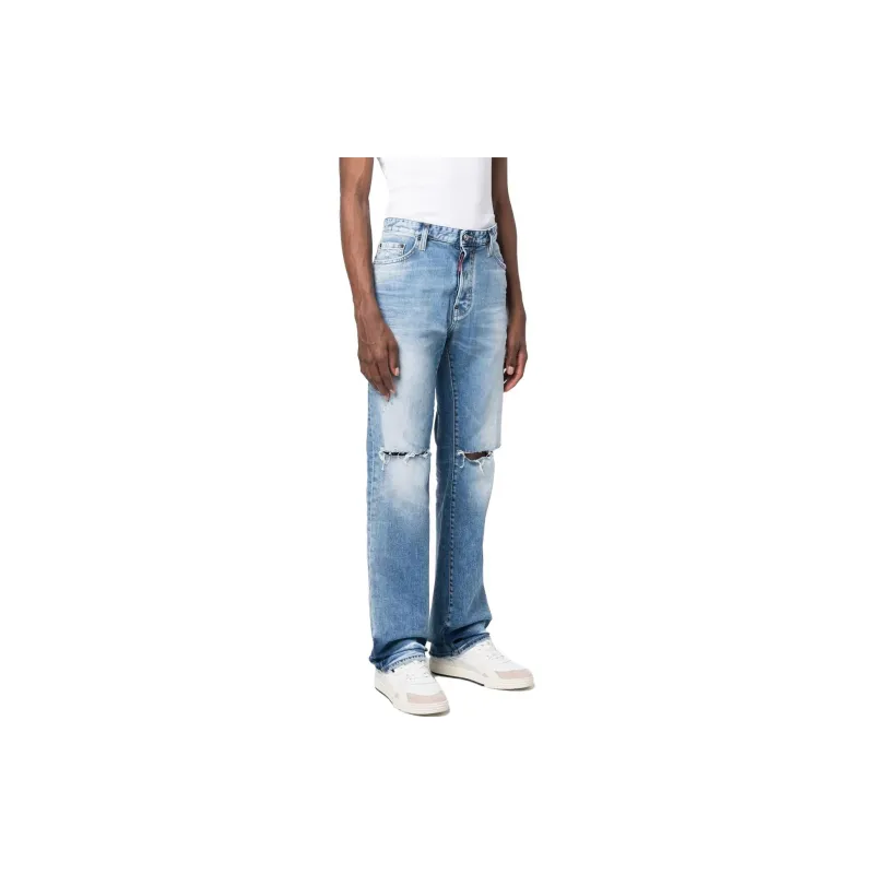 DSQUARED 2 Straight leg Ripped Jeans-3