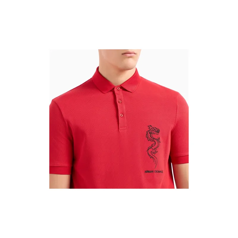 ARMANI EXCHANGE SS24 Polo Shirt Men's Red-3