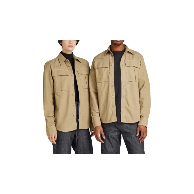G STAR RAW Shirts Unisex Khaki-5