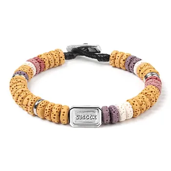 SUSOOK Volcanic Stone Bracelets Unisex Maillard Style Color Scheme