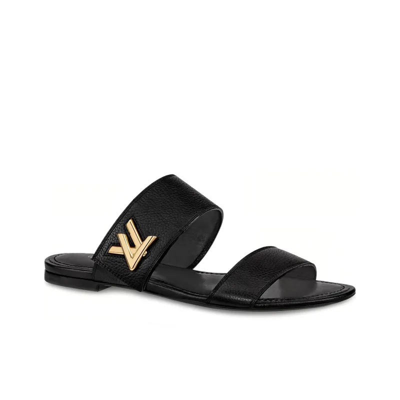 LOUIS VUITTON Horizon Slide Slippers Women's Black-1